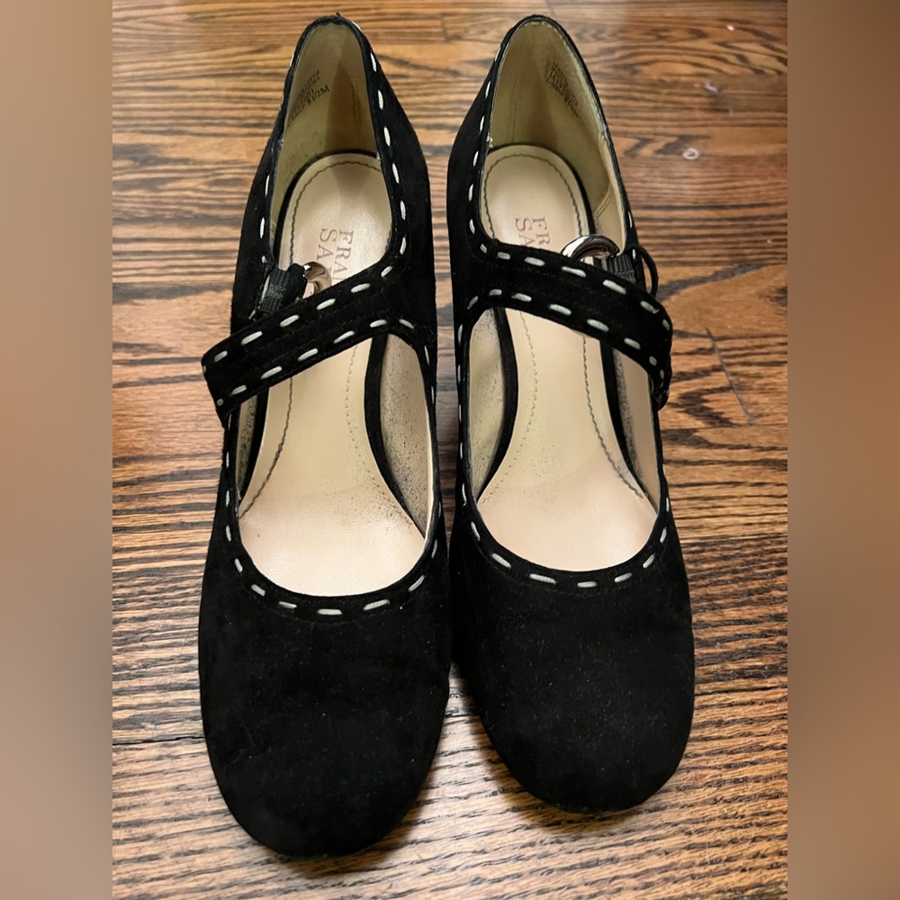 Franco Sarto suede wedge mary janes